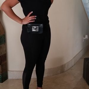 Black Envelope Belt Money Waist/Hip Bag